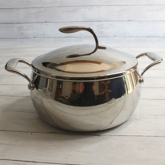 Tupperware Other - NEW Tupperware Chef Series Dutch Oven Stock Pot Stainless Steel 6 Qt with Cover